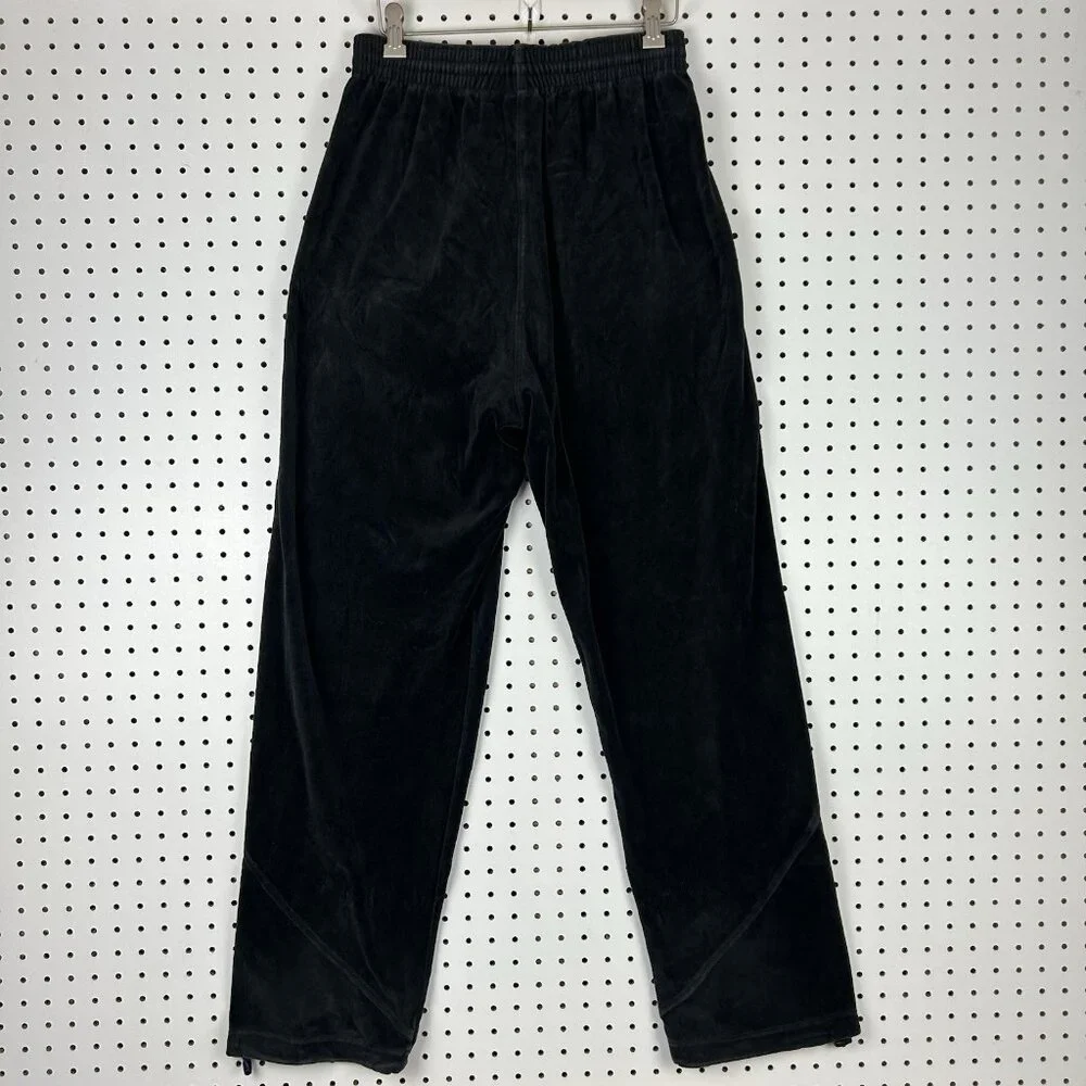 DePaul‎ Nike Baggy Velour Sweatpants XS Ripcord Streetwear Team Black Zip Pocket